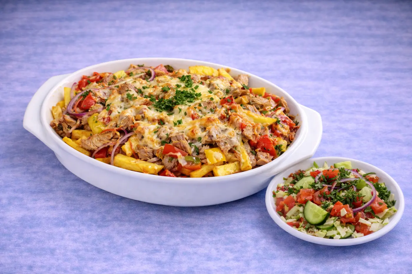 Patates kızartması ton balığı ile (fırında)