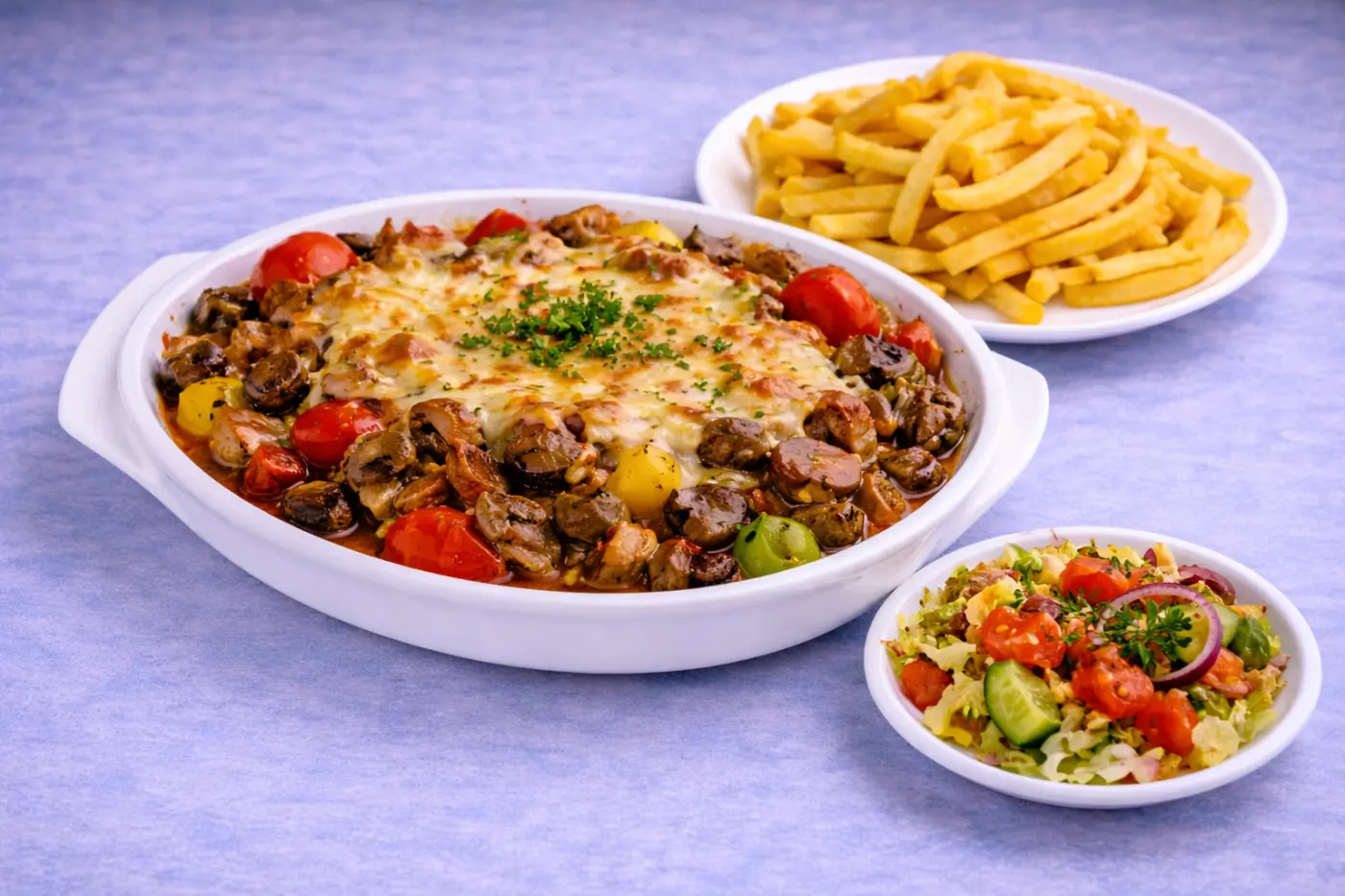 Döner dana ve hindi eti (fırında)